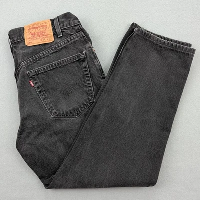 Vintage Levis 550 Jeans Mens 34x30(Fits 32x28) Black Relaxed Tapered USA 90s - Image 1 of 4