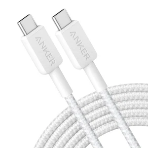 Anker 10' 60W Braided USB-C to USB-C Max Fast Charging Cable - White - Picture 1 of 3