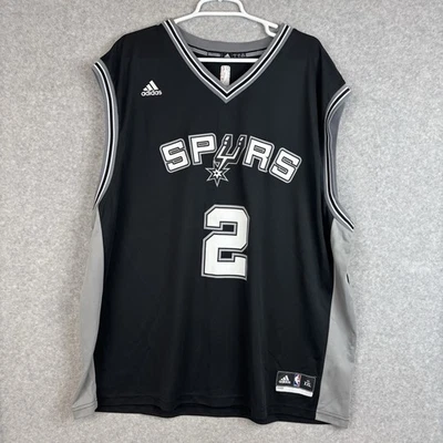 Camiseta Adidas masculina 2XL preta NBA San Antonio Spurs Kawhi Leonard #2 - Imagem 1 de 4