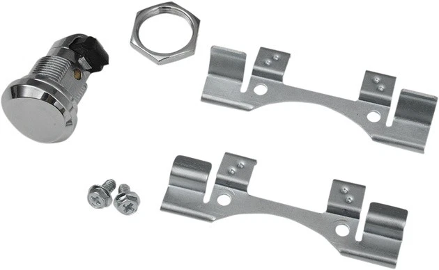 Pestillo de puerta de combustible cromado Drag Specialties Harley Davidson Foto 1 de 1