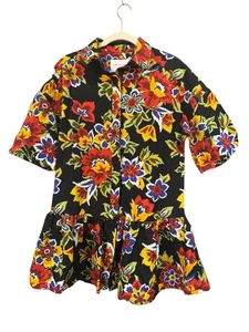 Carolina Herrera Floral Print Tiered Shirt Dress Size 6 Italy  Kelly Clarkson - Picture 1 of 4
