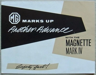 MG MAGNETTE Mk IV Car Sales Brochure 1961-62 #H&E 61106 - Image 1 of 3
