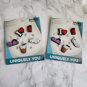 2 Crocs Come As You Are Uniquely You Jibbitz I Heart 10 Charms - Picture 1 of 3