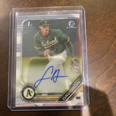 2019 Bowman Draft - Chrome Draft Pick Autographs Logan Davidson #CDA-LD (AU, RC) - Image 1 of 2