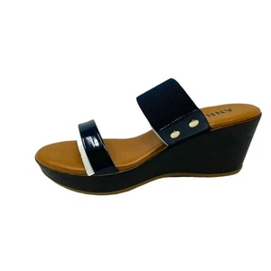 Nueva Sandalia Anne Klein Mujer Talla 11M Hart Slide Cuña Azul Comodidad Nueva en Caja - Imagen 1 de 9
