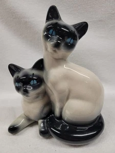 SIAMESE CATS PLANTER (GREEN) BY ROYAL COPLEY, ROYAL WINDSOR, SPAULDING - Picture 1 of 5