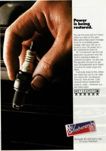 1990 Vintage Print Ad Mr. Goodwrench Power is being restored GM Spark Plugs - Picture 1 of 2