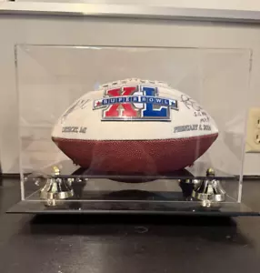 Troy Aikman & Phil Simms Autographed Super Bowl XL Football COA # GV 965947 READ - Picture 1 of 7
