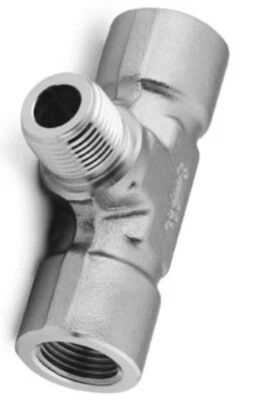 Swagelok TEE SS-4-BT Stainless Steel Pipe Fitting 1/4in NPT Female-Male-Female - Image 1 of 2