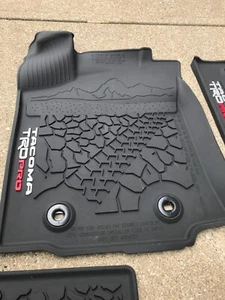2018-23 Toyota Tacoma 3PC TRD PRO All Weather Floor Liners Mats Double Cab Auto - Picture 1 of 3