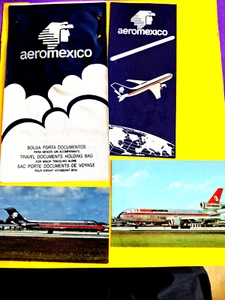 AEROMEXICO Bolsa Menor No Acompañado Billete Chaqueta + 2 Postales - Imagen 1 de 4