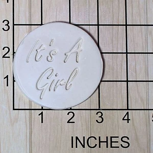 Tagliabiscotti fondente E timbro It's A Girl #1656 - Foto 1 di 2