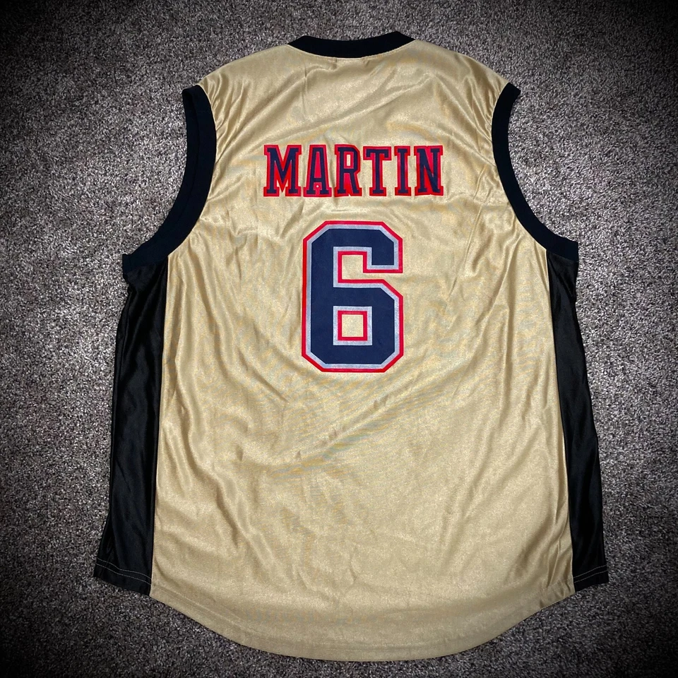Camiseta de colección rara NUEVA JERSEY NETS KENYON MARTIN Finales de la NBA de 2002 Oro Brillante Para hombres XL Foto 1 de 4