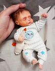 OOAK polymer clay doll, newborn height 23 cm, reborn 9 inches