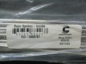 CANNONDALE 153-5000797 REAR SPOKES - INSIDE ( PACK OF 20 ) MX400 - Picture 1 of 2