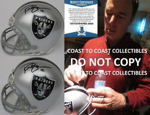 Rich Gannon autographed Oakland Raiders Mini football helmet COA Proof Beckett