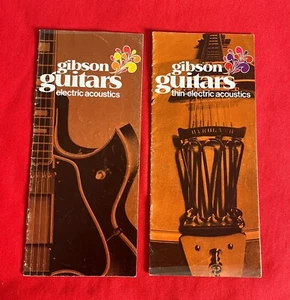 VINTAGE GIBSON GUITAR (2) CATALOGS, ELECTRIC ACOUSTICS &THIN ELECTRIC ACOUSTICS - Picture 1 of 14