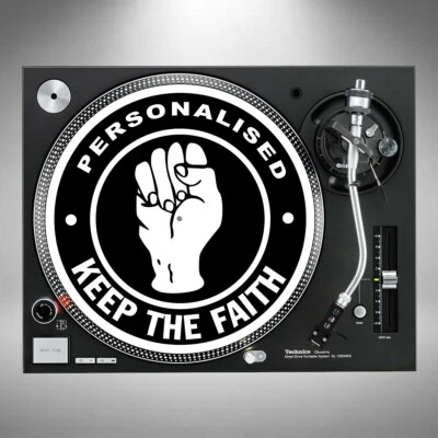 Personalised Northern Soul - Keep The Faith Slipmats 1 Pair Posted In Cardboard - Image 1 of 4