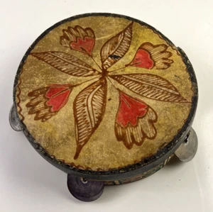 Vintage Tambourine/Drum Handmade No Tags See Pictures for Condition - Picture 1 of 13