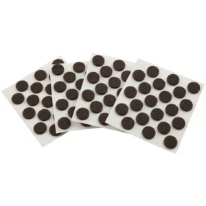 SoftTouch 3/8" Round Self-Stick Felt Pads Brown 84 Pack - Picture 1 of 5