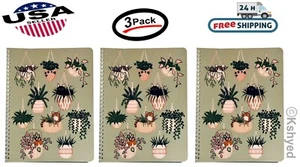 Molly & Rex Spiral Notebook, Cat Pattern (3 Pack) College Rule with Folder - New - Picture 1 of 8