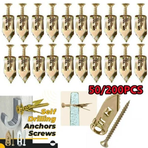 200/50pc Self-Drilling Anchors Screws Set Percussion Types Expansion Screws Tool - Picture 1 of 14
