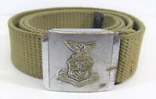 Vintage Commonwealth of the Philippines Uniform Belt Buckle with Canvas Belt 