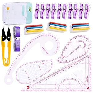 Sewing Ruler 4 Styles Clothing Patterning Ruler Sewing French Curve Ruler Metric - Picture 1 of 12