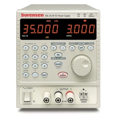 Fuente de alimentación lineal Sorensen XDL35-5P DC salida única 5A 35V 105W 115/230VAC Foto 1 de 4
