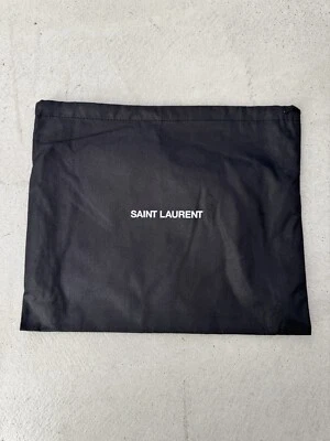 Bolsa antipolvo Saint Laurent forrada de tela negra 16,5"x15,5" cordón de diseñador Foto 1 de 3