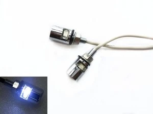 2pcs Motorcycle White LED License Plate Light Bolts Universal - Picture 1 of 3