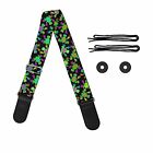 Guitar Strap, Funny Green Frog Design Guitar Strap with Leather End, Acoustic...