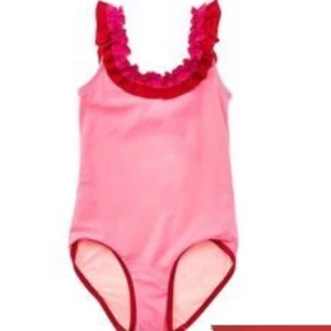 SOLID & STRIPED The Amelia Pink color block ruffle trim Swimsuit size 8 - Picture 1 of 6