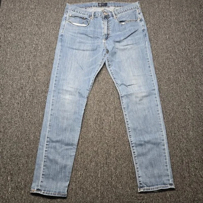 GAP Slim Straight Fit Jeans Men's 36x32 Cotton Stretch Soft Medium Wash Denim - Image 1 of 4