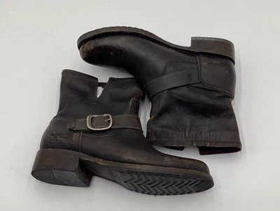 Botas cortas de cuero para mujer Frye Veronica negras talla 9 M Foto 1 de 4