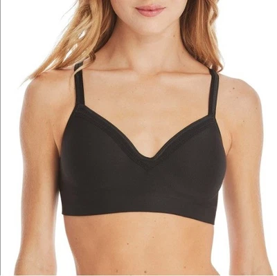 Hanes Wireless  T-shirt With Moisture-wicking Bra, Black, X-Large US - Image 1 of 3