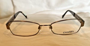 New Chanel Rhinestone Eyeglass Frames 2082-B C.116 51017 35 Brown - Picture 1 of 5