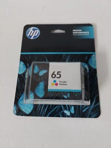 HP 65 Tri-color Ink Cartridge Expires Feb 2023 - Picture 1 of 3