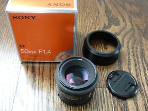 🖤 Sony SAL50F14 Lens Alpha A-Mount 50mm F/1.4 Full Frame Super Clean