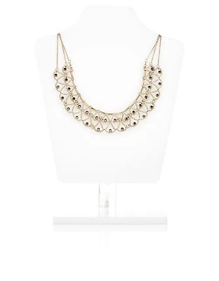 Accessorize Evelyn Kunst Deko Silber Kristall Sparkle Aussage Halskette Kette - Bild 1 von 4