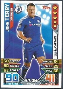 TOPPS MATCH ATTAX 2015-16- #058-CHELSEA-CAPTAIN-JOHN TERRY - Picture 1 of 1