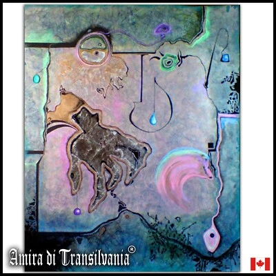 abstract art contemporary painting original important artist large hand artwork - Image 1 of 4