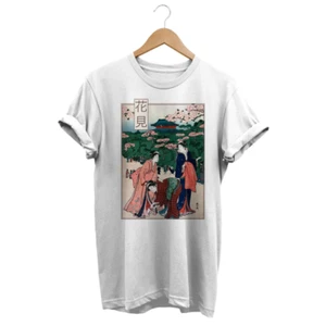 Vintage Japanese Culture Scenery T-shirt, Retro Japan Style Clothing, Cherry - Picture 1 of 3