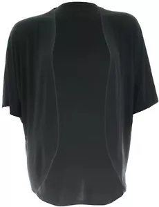 Cardigan oversize nero kimono cardi giacca top manica angelo bolero aperto davanti - Foto 1 di 3