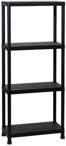 Art Plast T60/4 Scaffale in Polipropilene a 4 Ripiani, Nero, 60X30X133 Cm - Foto 1 di 12
