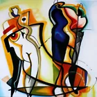 Home Decor Modern Art Canvas Print, Alfred Gockel Music Abstract Oil Painting