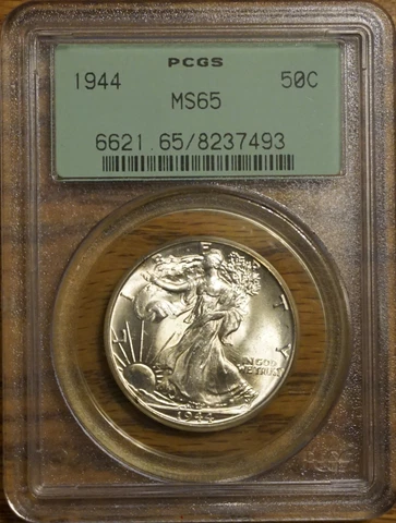 1944 WALKING LIBERTY HALF DOLLAR-GRADED MS 65 BY PCGS 6621.65/8237493 Cover