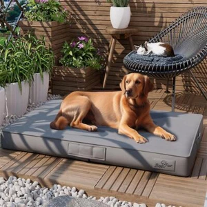 XL Large Orthopedic Dog Bed 3D Leather Anti-bacteria Pet Calming Cuddle Mattress - Picture 1 of 22