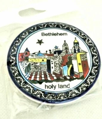 Hand made Ceramic Bethlehem Holy Land Fridge Magnet Souvenir  - Image 1 of 4