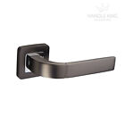 Door Handles on Square Rose with Duo Graphite Grey Finish
